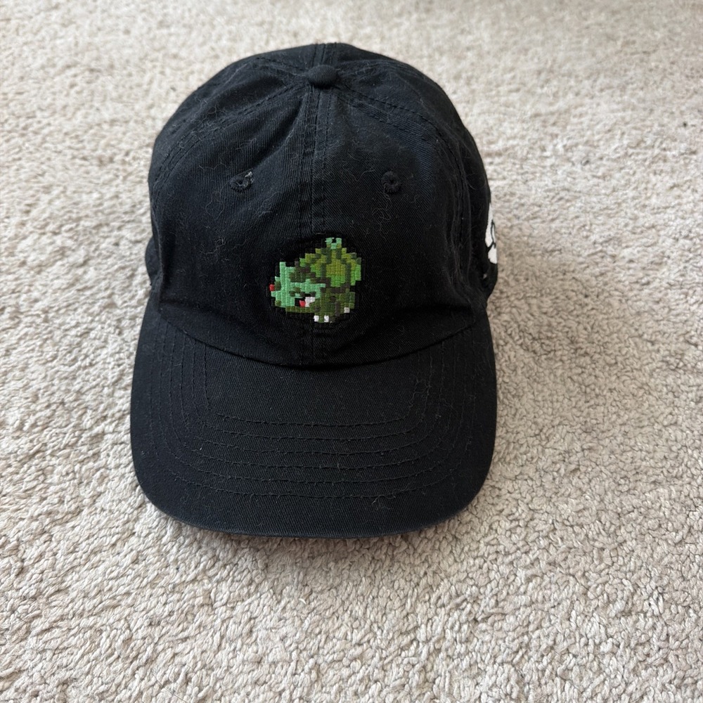 Box Lunch 8 Bit Dad Hat Baseball Cap - BULBASAUR Black